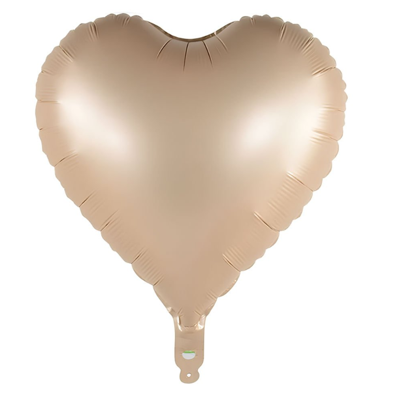 Kalp Folyo Balon Bej 18 INÇ